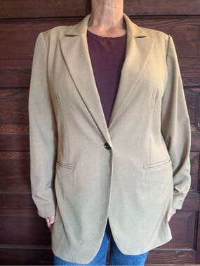 Banana Republic Tan Single-Button Blazer